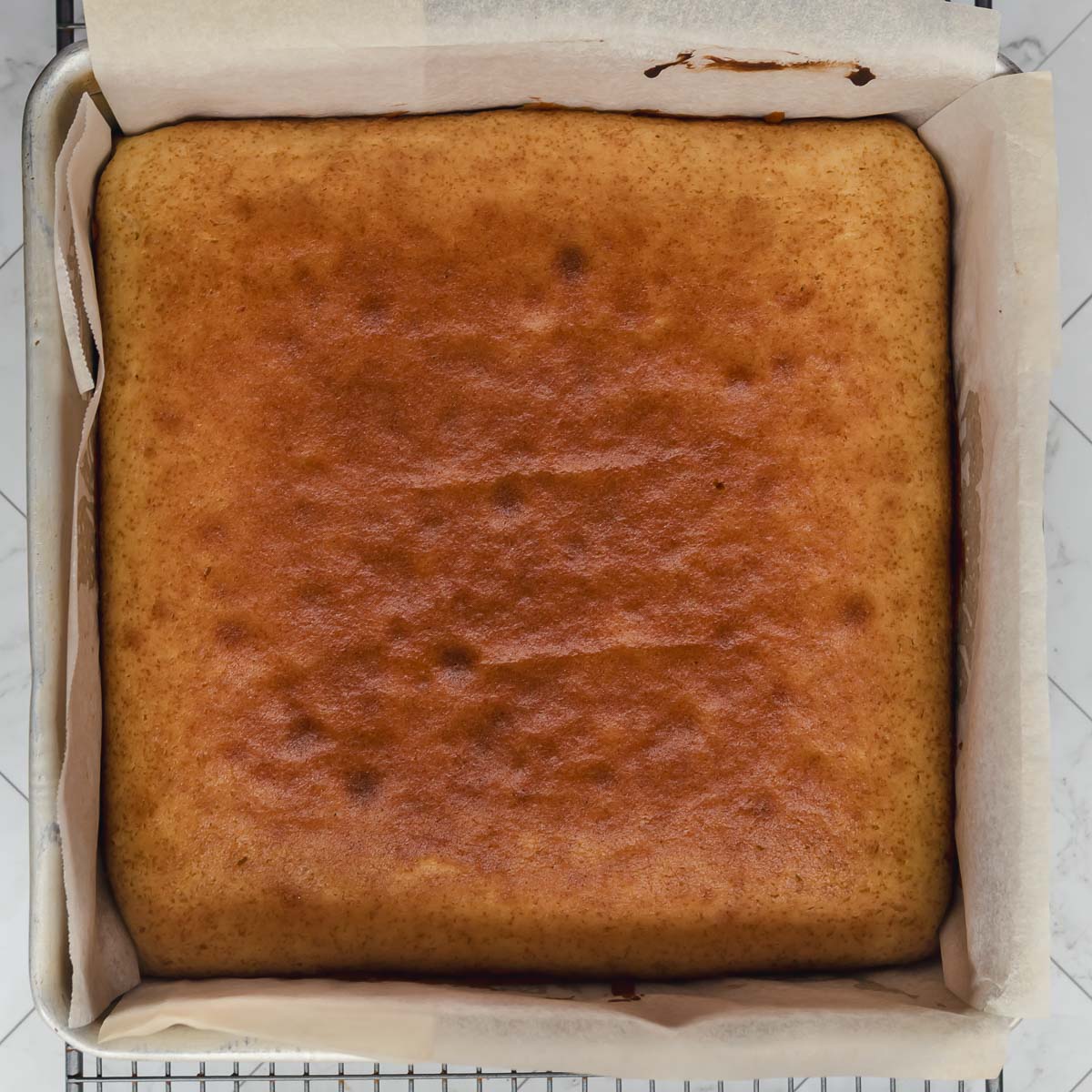 A baked butter cake is perfect for making lamingtons.