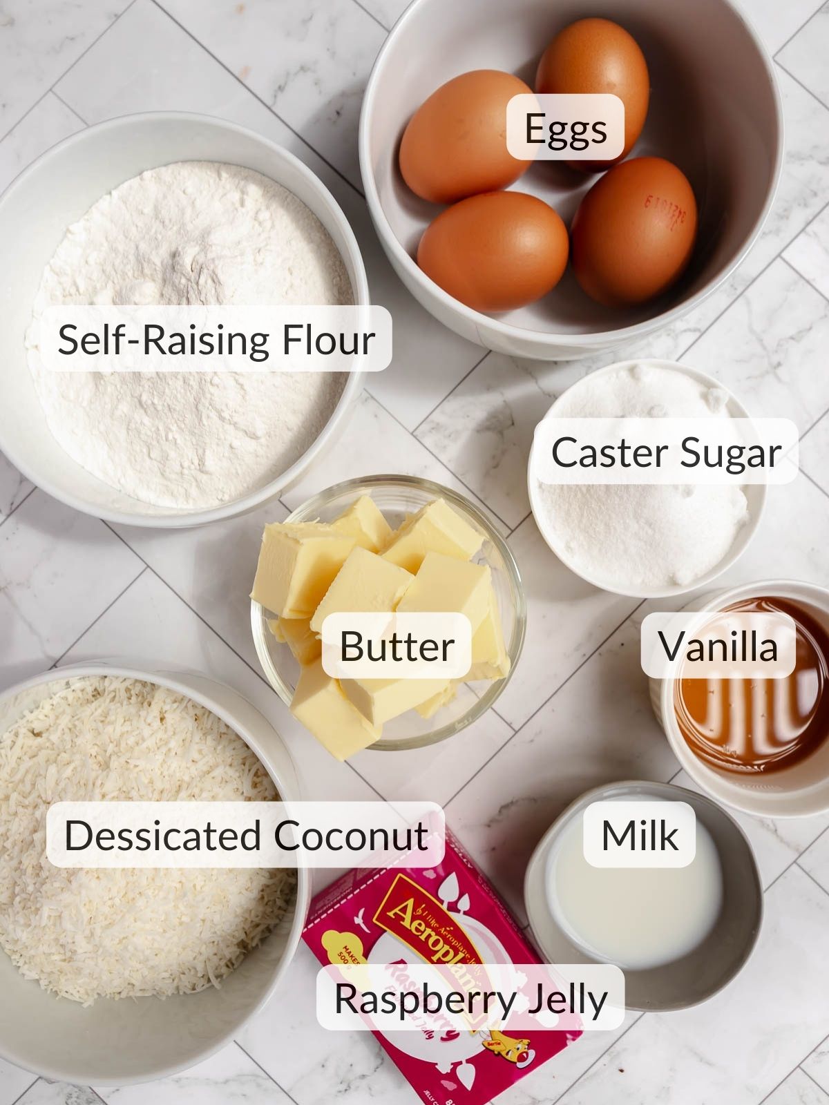 Ingredient to make pink lamingtons.