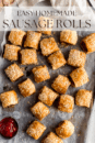 Golden and crispy sausage rolls made at home.