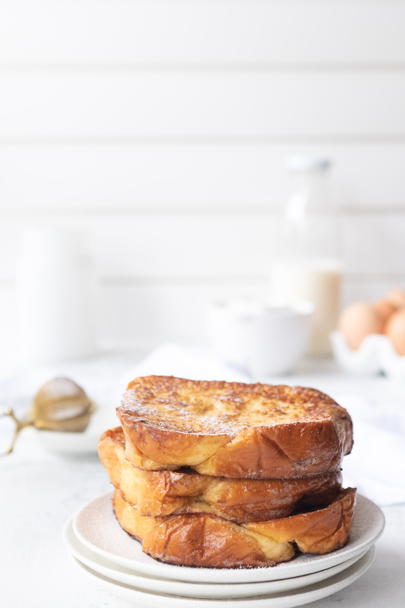 brioche french toast with salted caramel sauce