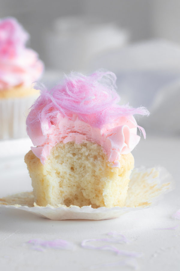 fluffy cupcake with persian fairy floss