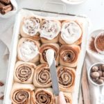 icing baked scrolls