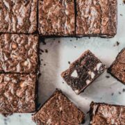 cut shot of brownie