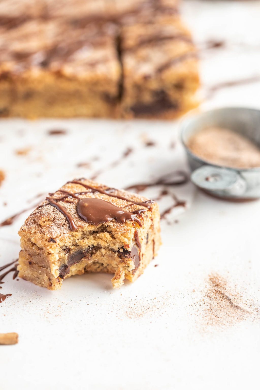 Churro Blondies - Apple Cake Annie