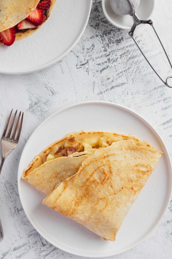 french crepe filled with apple