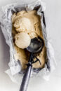 Creamy French Vanilla Bean ice cream served in a vintage tray.