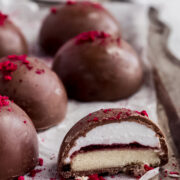 cut shot of chocolate royal