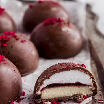 cut shot of chocolate royal