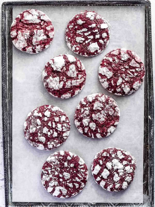 Red Velvet Crinkle Cookies