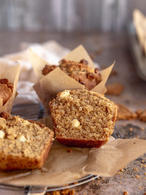 Biscoff White Chocolate Muffins