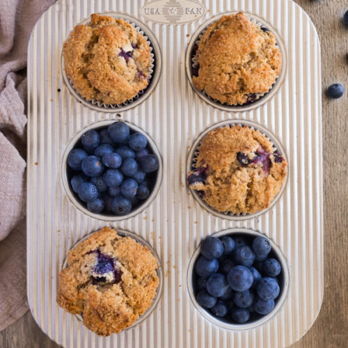 small batch blueberry muffins