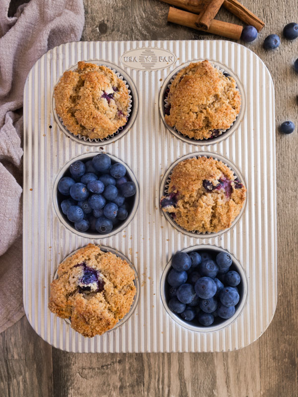 small batch blueberry muffins