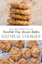 Pinterest pin for browned butter oatmeal cookies.