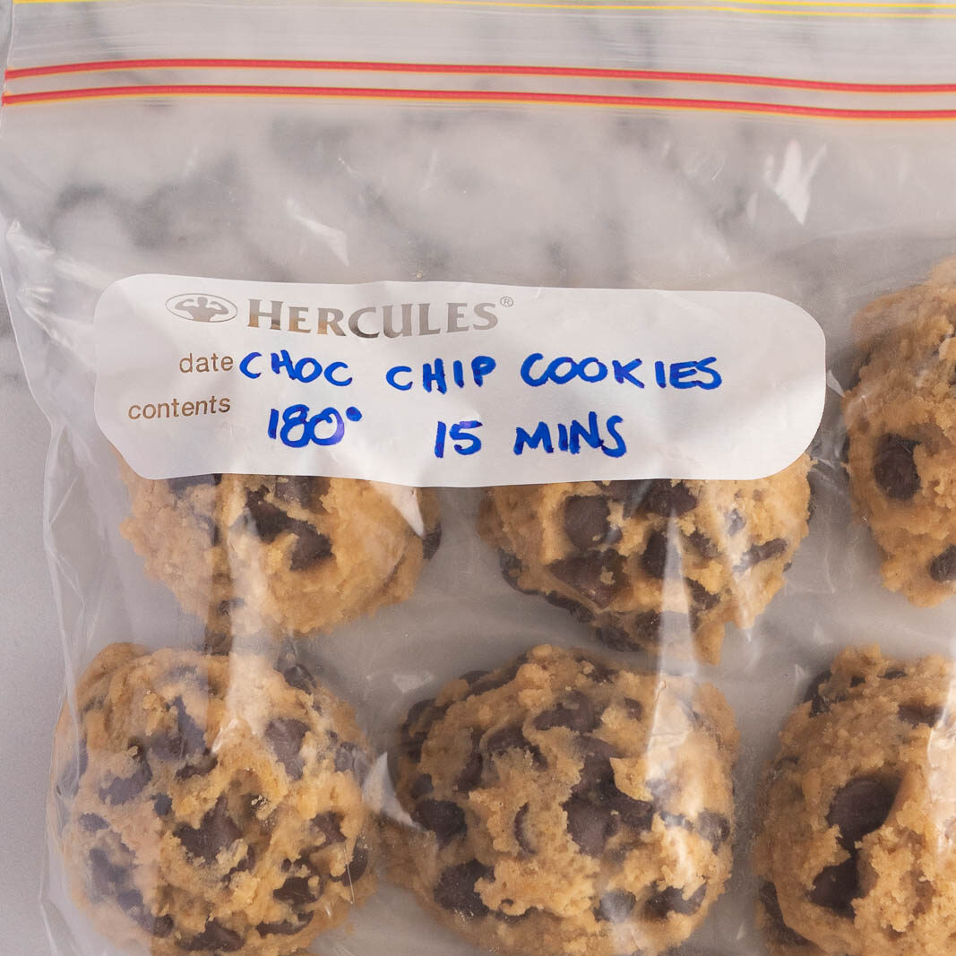 How to freeze cookie dough the easy way, with chocolate chip cookie dough.