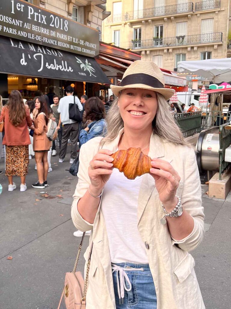 Eating the best croissants in Paris.