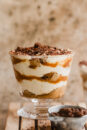 Salted caramel tiramisu in a serving bowl.