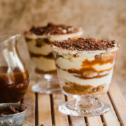 Salted caramel tiramisu dessert bowls.