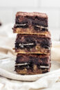 Triple layer Oreo brownies.