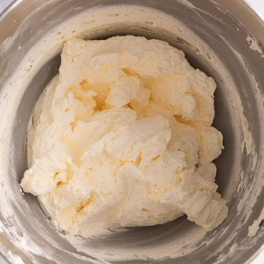 Swiss meringue buttercream, whisked until smooth.