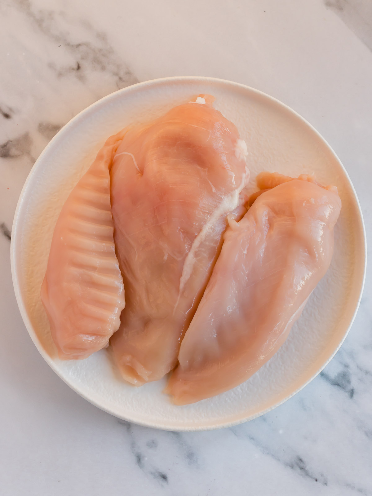 Free range chicken breasts, used to make chicken dog treats.