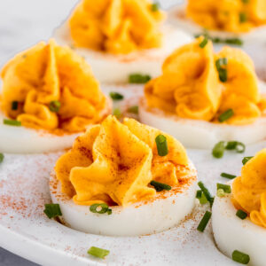 How to make the best curried devilled eggs.