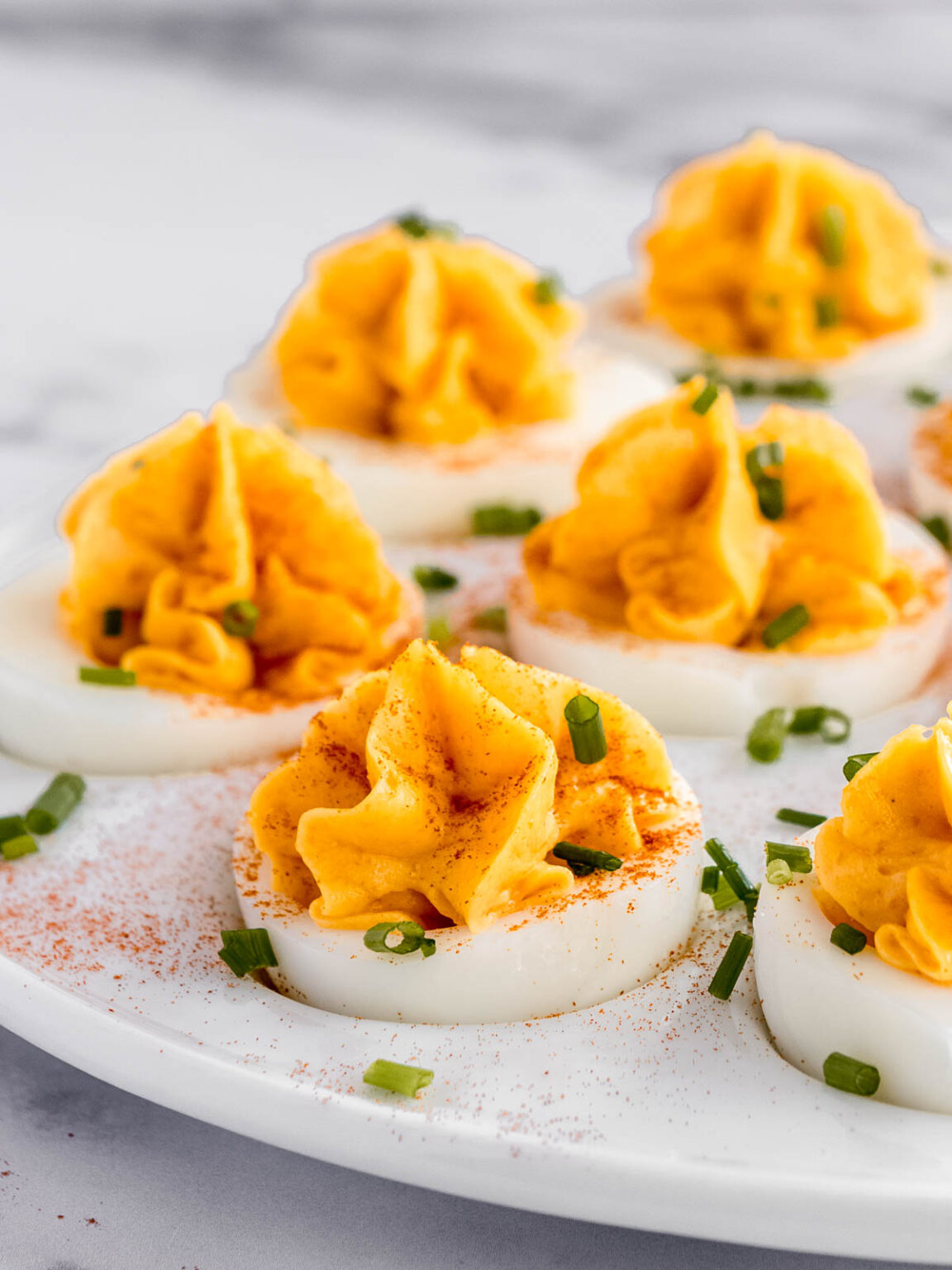 Deviled Arch Curried Devilled Eggs - Apple Cake Annie