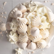 A bowl full of perfectly crisp mini meringues.