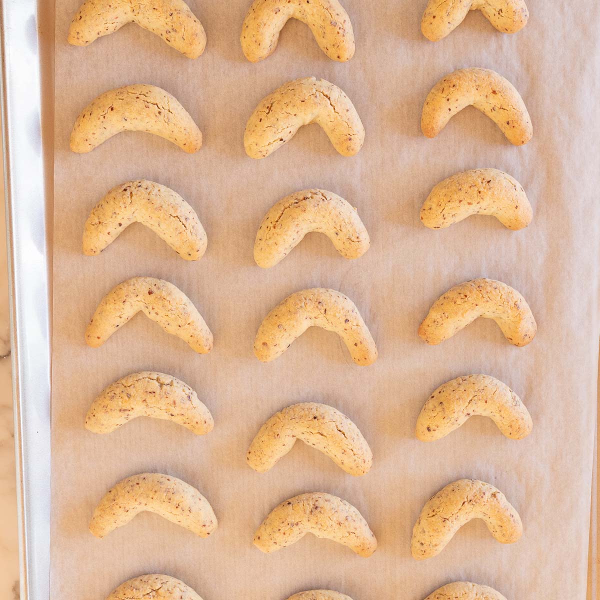 Bake Austrian shortbread until lightly golden.