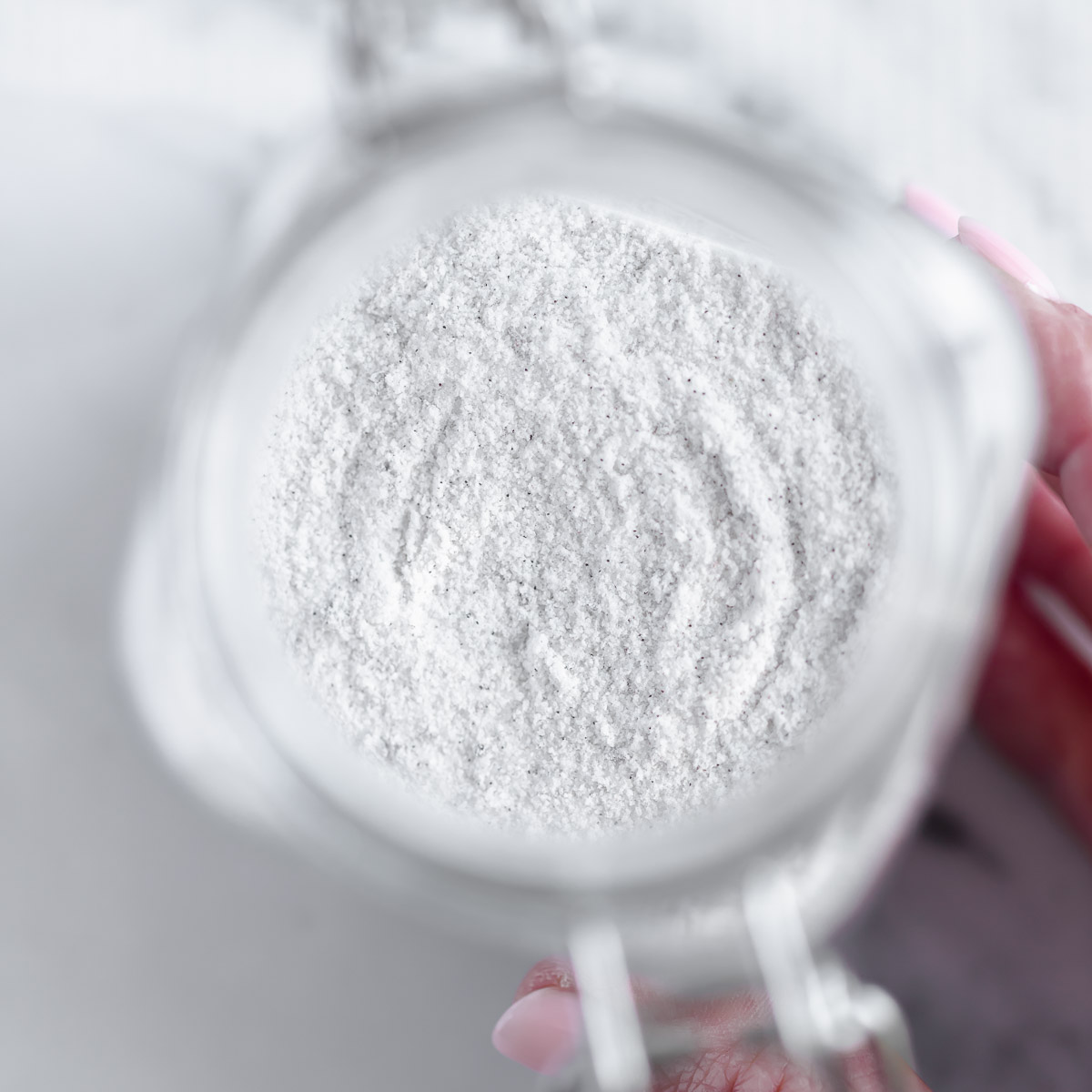 Vanilla sugar can be stored in a clean glass jar for 3 months.