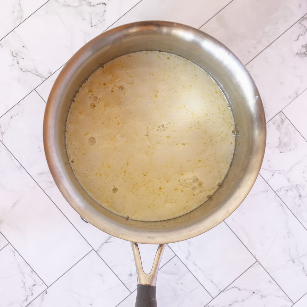 process shot for making Anzac Slice